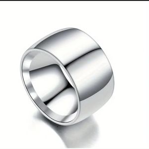 Fashion Titanium Steel Men Ring Wide Version Stainless Steel.